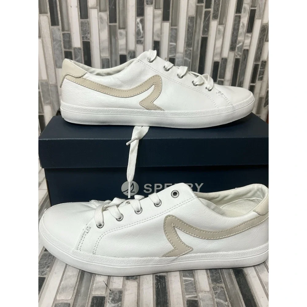 Sperry Women's Boat Shoes Sandy LTT Leather White Size‎ 10